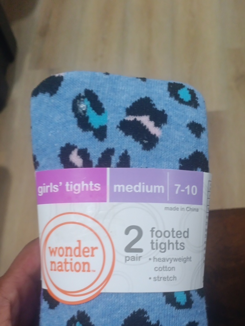 Girls Footed Tights Size 7-8